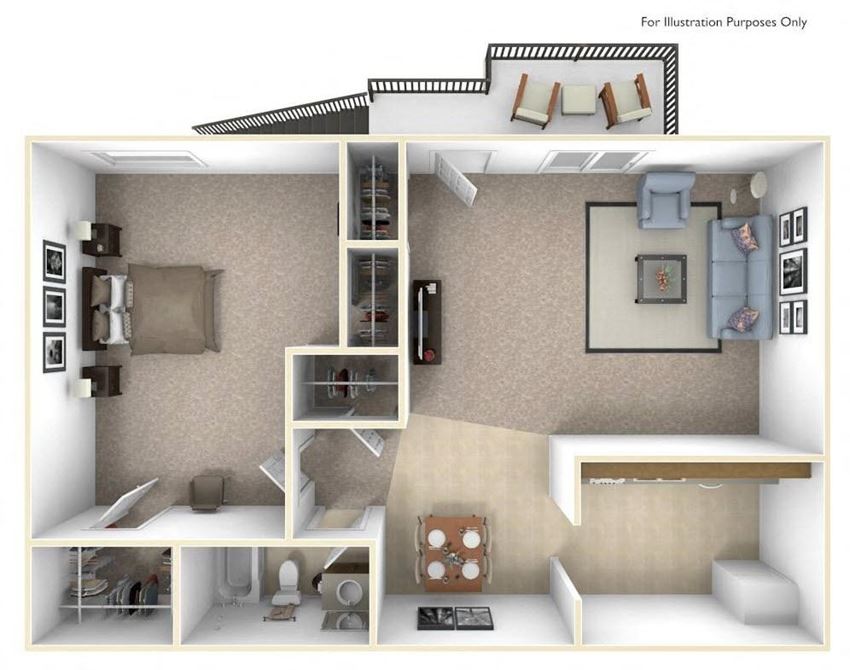 1 Bedroom, 1 Bath Cary Pines - The Spruce